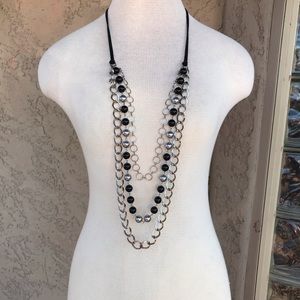 Suede and Chain Necklace